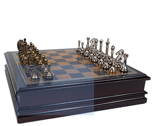 Classic Game Collection Metal Chess Set 