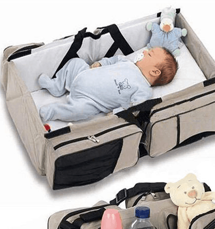 2-in-1 Portable Collapsible Baby Crib And Diaper Bag